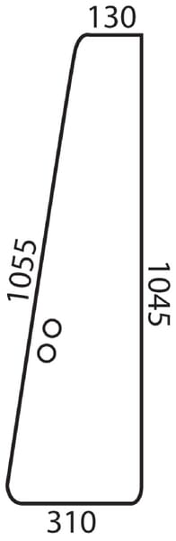 Kramp Door Glass Front Section Lh/Rh D6915