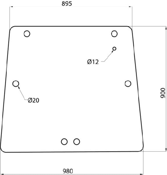 Kramp Rear Window Upper D6918a