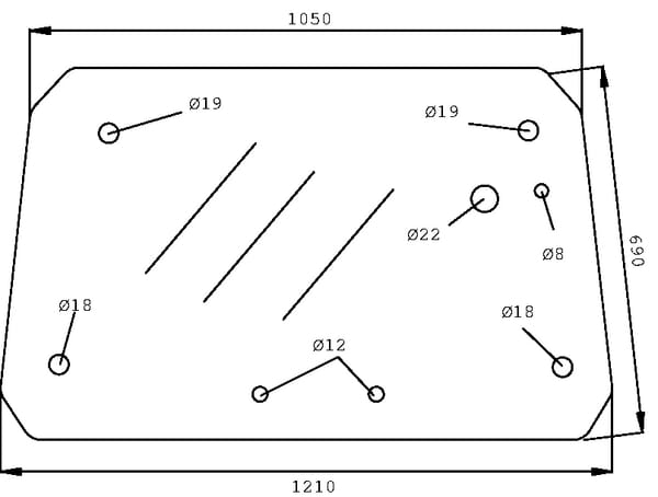 Kramp Rear Window Upper D7029