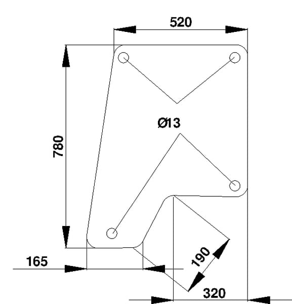 Kramp Door Glass Upper Rear D7404