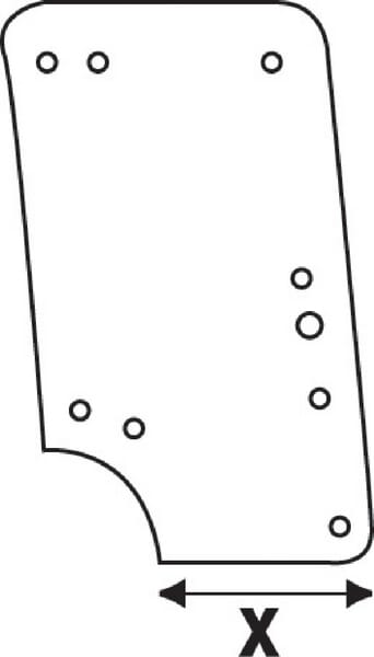 Kramp Door Glass Upper Lh/Rh D8054