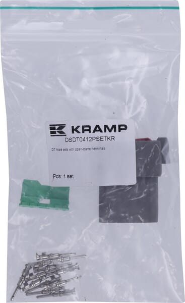 Kramp Men's Set Of Dt 12 Pin Connectors Plug Dsdt0412psetkr