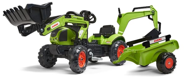 Falk Claas Backhoe With Front Loader And Trailer F2040n