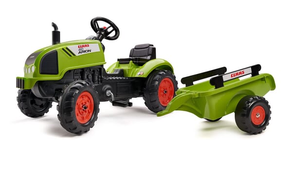 Falk Claas Tractor With Trailer, Excavator And Opening Bonnet F2041c
