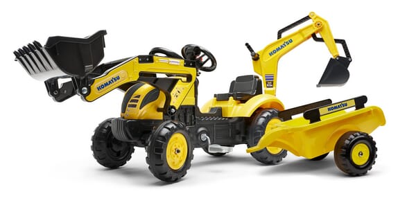 Falk Komatsu Backhoe With Front Loader And Trailer F2076n