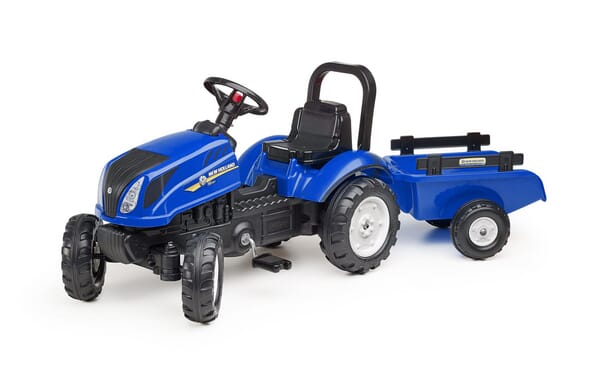 Falk New Holland Tractor With Trailer And Opening Bonnet F3080ab