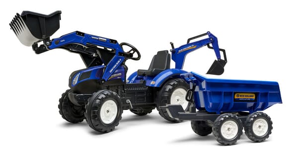 Falk New Holland Backhoe With Excavator And Maxi Tipping Trailer F3090w