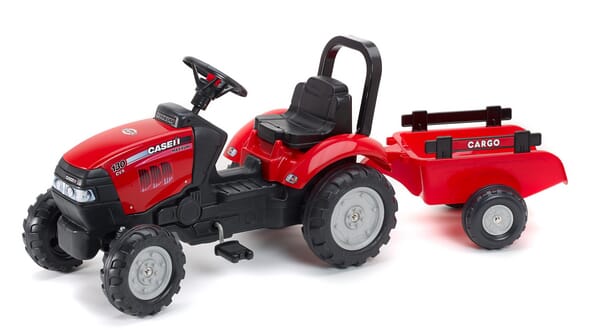 Falk Case Ih Pedal Tractor With Trailer F961b