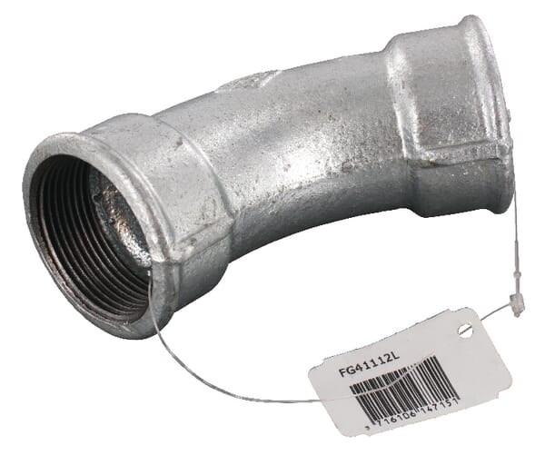 Kramp Elbow 45° Galv. 2Xf 1 1/2" Fg41112l