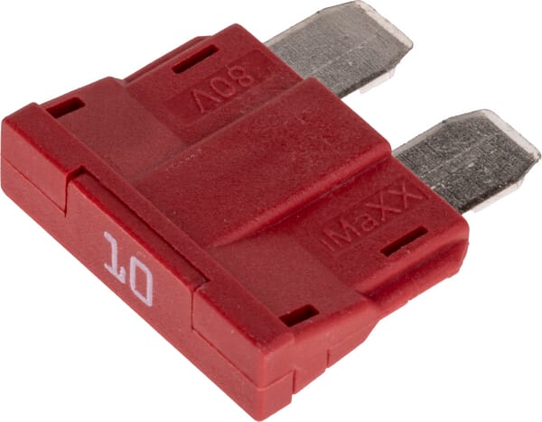 Kramp Red Fuse Standard Blade 80V 10A Pack 10X Fs1810kr