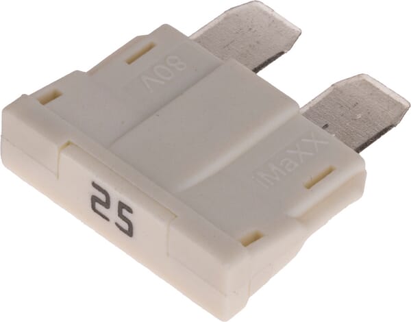 Kramp White Fuse Standard Blade 80V 25A Pack 10X Fs1825kr