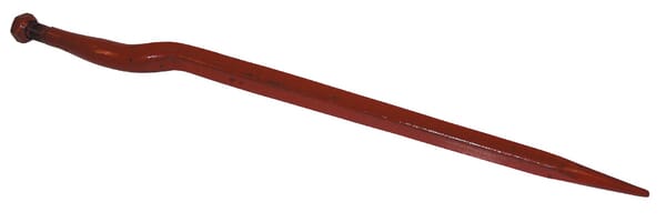 Shw Red Silage Tine, Cranked: 58Mm Square Section 36X820mm, Pointed Tip With M24x1.5mm Nut, Ft24