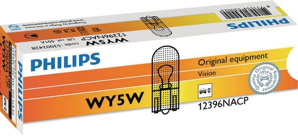 Philips Light Bulb Conventional Wy5w 12V 5W W2.1x9.5d Gl12396