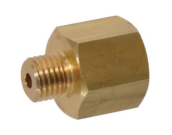 Reducing Adaptor female/male Brass M10x1-1/4 18NPTF I00080