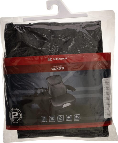 Kramp Black Tailored Seat Cover, Fabric, Designed For Grammer I20345kr