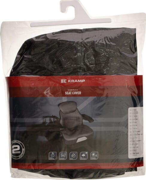 Kramp Black Tailored Seat Cover, Fabric, Designed For Grammer I20445kr