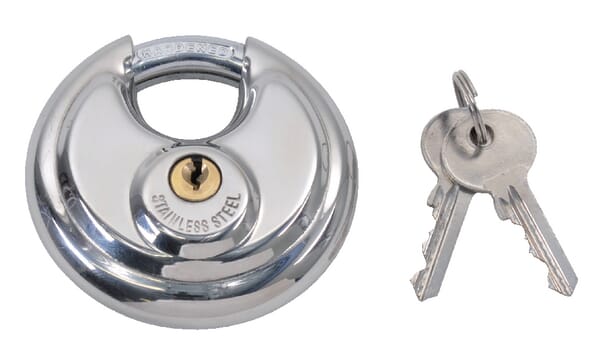 Unbranded Discus padlock, Keyed alike 70mm, stainless steel K222