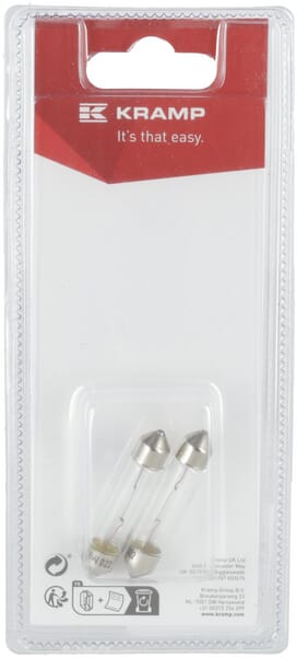 Kramp Bulb 12V X 10W, Sv8.5 (2) Krgl122110p02b