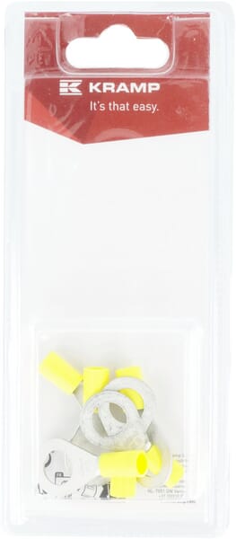 Kramp Yellow Ring Terminal, Diameter 10Mm - 4.0-6.0Mm² (6) Krla9080p06b
