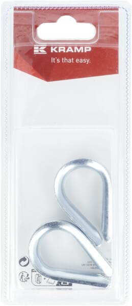 Kramp Wire Rope Thimble Diameter 8Mm - 33X24mm (2) Krwt08p02b