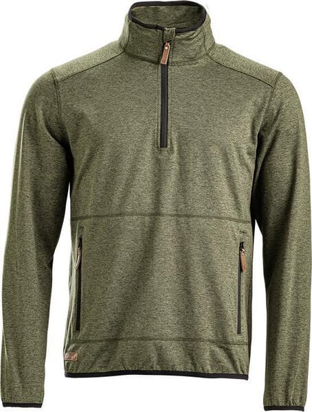 Fleece shirt 1/2 zip Men, olive