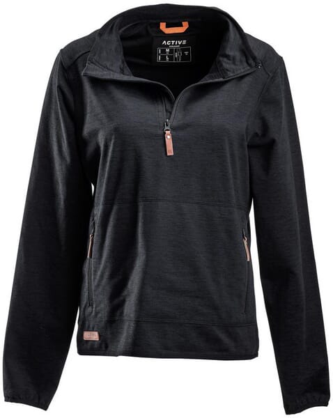 Fleece shirt 1/2 zip Ladies, charcoal