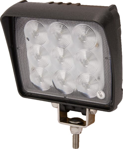 Kramp Light Work Led, 18W, 2160Lm, Square, 12/36V, 142X58.1x122mm Deutsch Plug, Flood, La10093