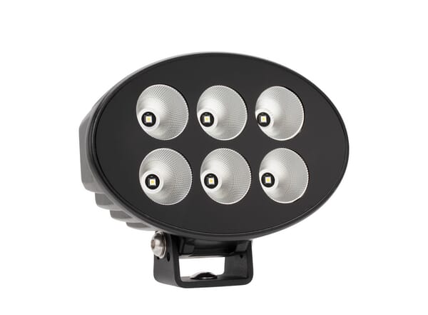 Kramp Light/Black Work Led, 36W, 3500Lm, Oval, 12/24V, 155X105x58mm, Flood, 6Led's, Series La10622