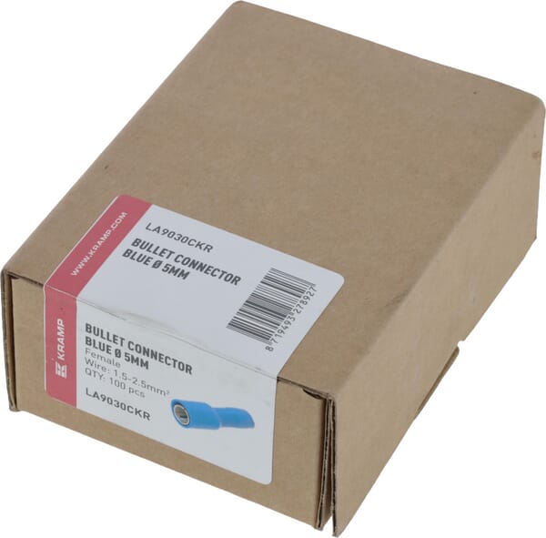 Kramp Women's Blue Bullet Connector 1.5-2.5Mm² Diameter 5Mm (100X) La9030ckr