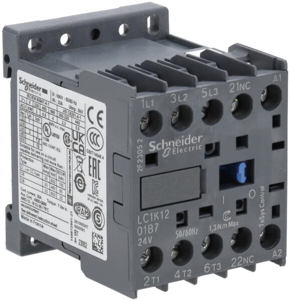 Schneider-Electric Contacter 6A 2,2Kw Lc1k0610b7