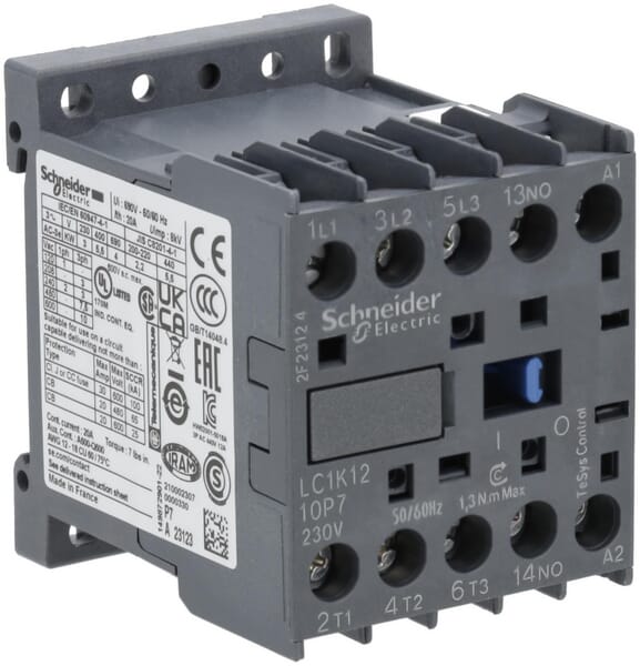 Schneider-Electric Contacter 12A 5,5Kw Lc1k1210p7