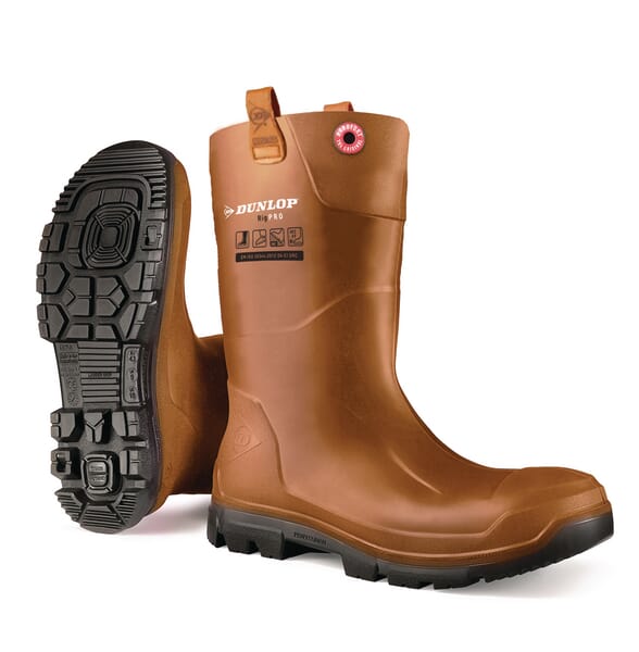 Dunlop Rigger Boots, Size 46 Full Safety, Fur Lining Rigpro Lj2hr4846