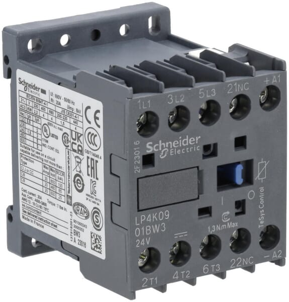 Schneider-Electric Contacter 9A 4Kw Lp4k0901bw3