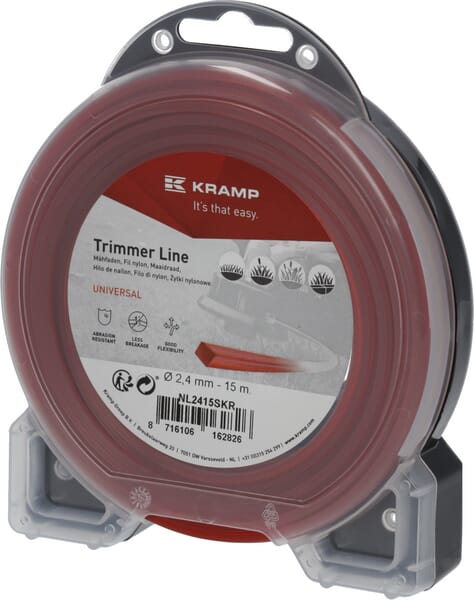 Kramp Red Trimmer Line Diameter 2.4Mm 15M Square Nl2415skr