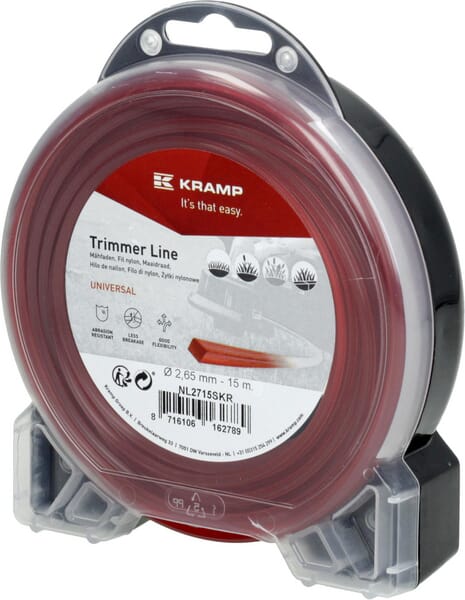 Kramp Red Trimmer Line Diameter 2.65Mm 15M Square Nl2715skr