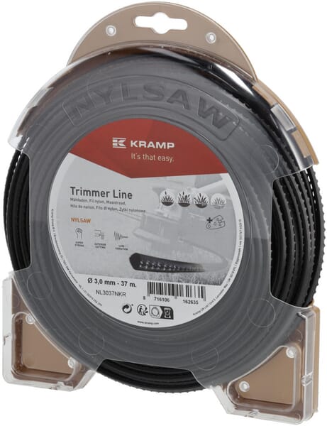 Kramp Black Trimmer Line Diameter 3Mm 37M Square Nylsaw Nl3037nkr