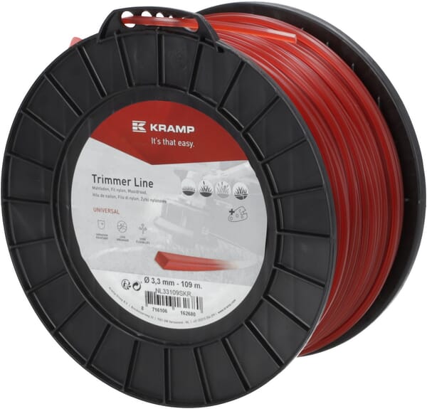 Kramp Red Trimmer Line Diameter 3.3Mm 109M Square Nl33109skr