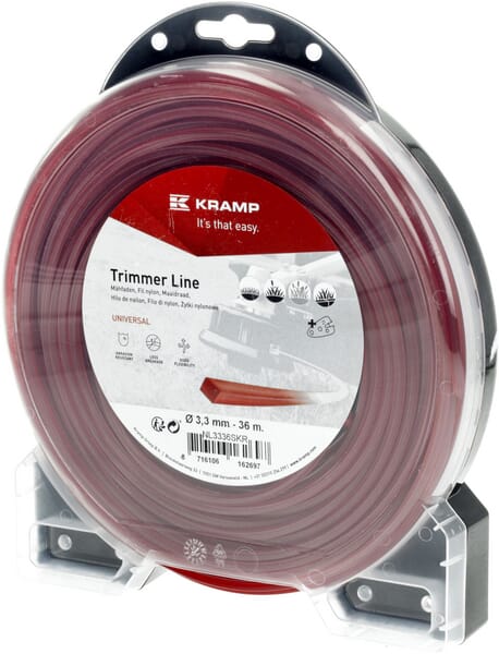 Kramp Red Trimmer Line Diameter 3.3Mm 36M Square Nl3336skr