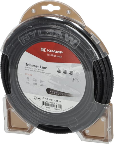 Kramp Black Trimmer Line Diameter 4Mm 21M Square Nylsaw Nl4021nkr