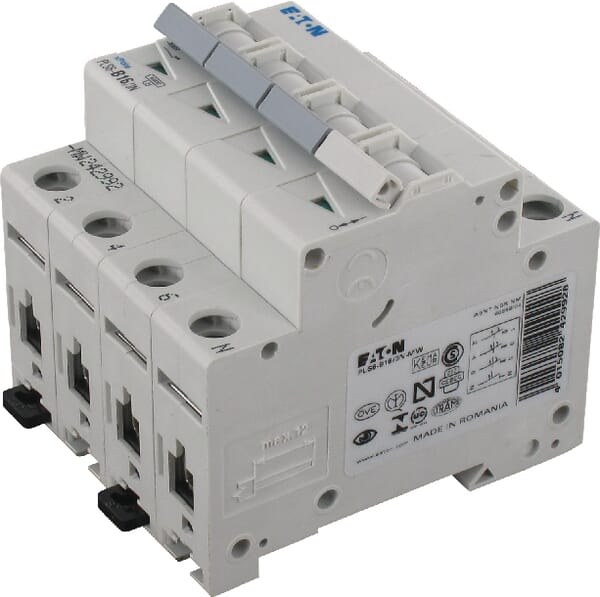 Eaton Miniature Circuit Breaker 16A,3P+N,B Pls6b163n