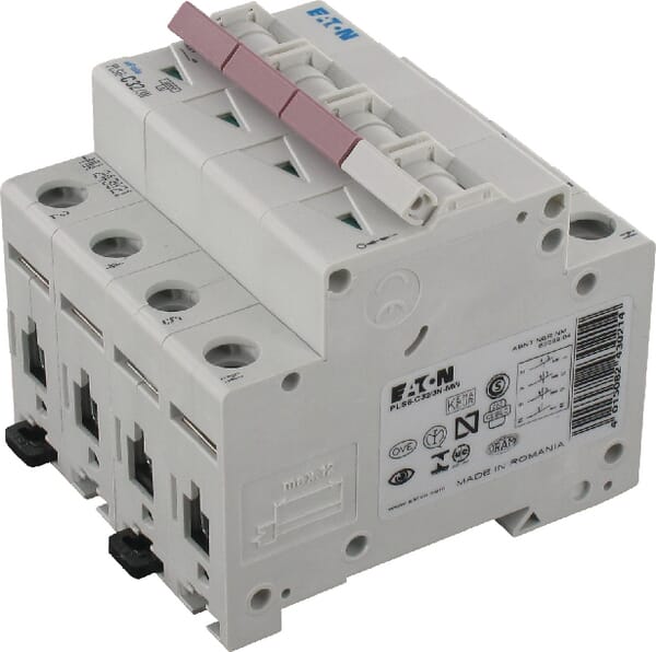 Eaton Miniature Circuit Breaker 32A,3P+N,C Pls6c323n