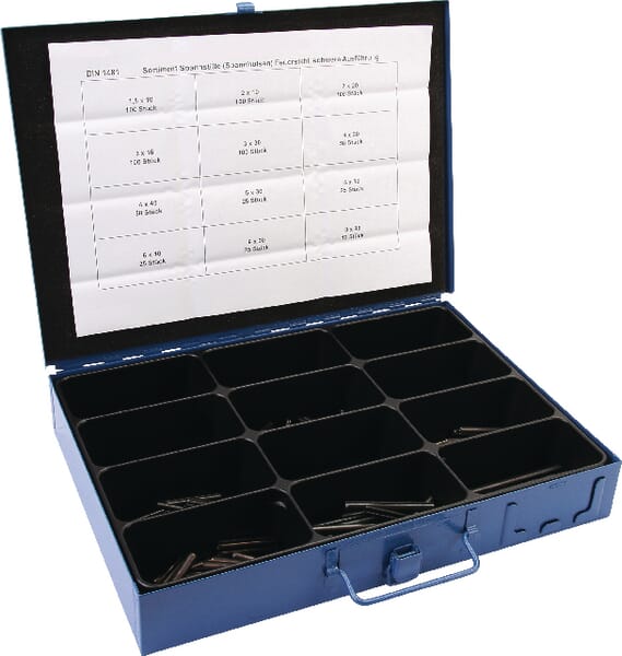 Unbranded Roll pin assortment in metal box SE1481B