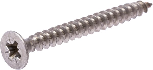Kramp Wood Screw 6X60mm Pz3 Countersunk, Stainless Steel Sps660rvsp100
