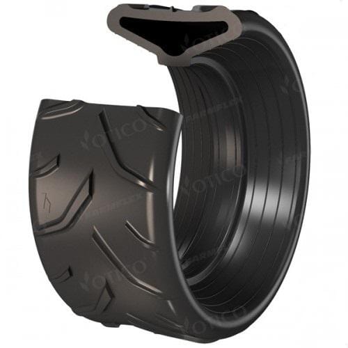 Seed drill wheels and tyres