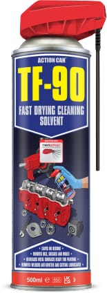 Action Can Fast Dry Cleaner And Degreaser Twinspray 500Ml Tf90ts