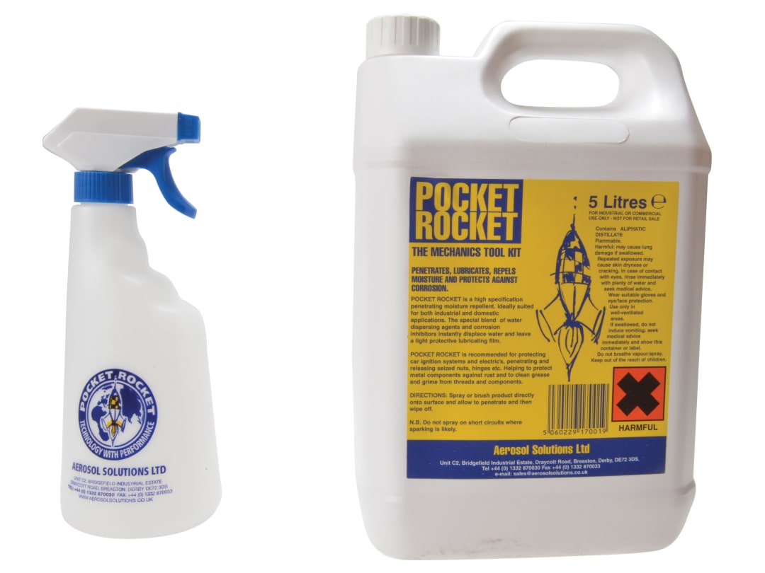 Aerosol Light Pocket Rocket Lubricant Repellent 5 Litre Aso1017 With Free Spray Bottle