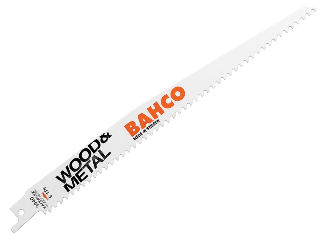 Bahco Wood & Metal Bi-Metal Reciprocating Blade 228 Mm 6 Tpi (Pack 5) 3940-228-6-Sl-5P