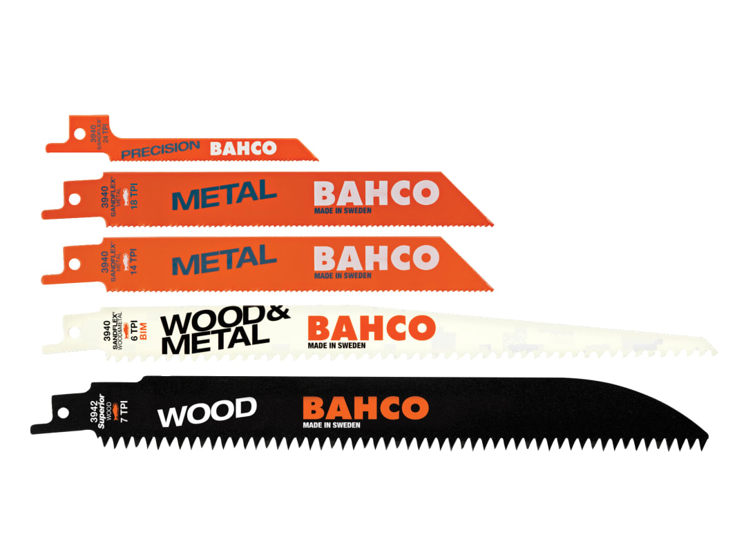 Bahco Sabre Saw Blade Set, 5 Piece 3940-Mix-Set-5P