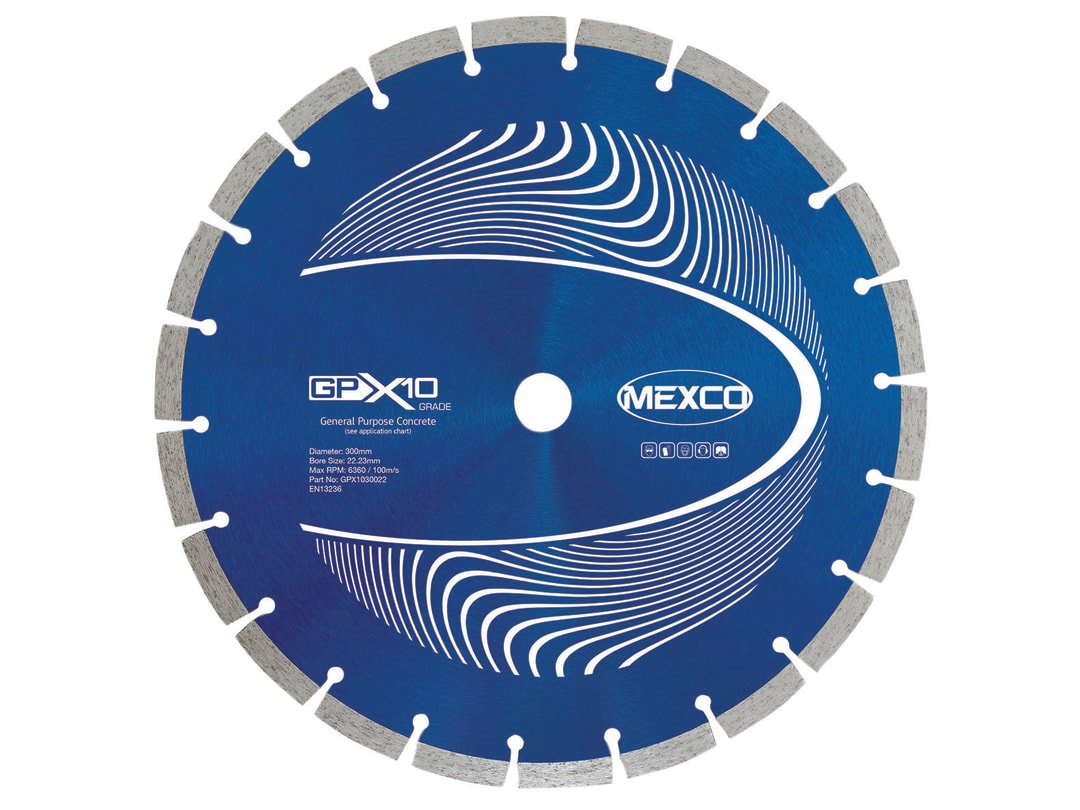 Mexco Gpx10 Concrete Diamond Blade 300 X 22.23 Mm Gpx1030022
