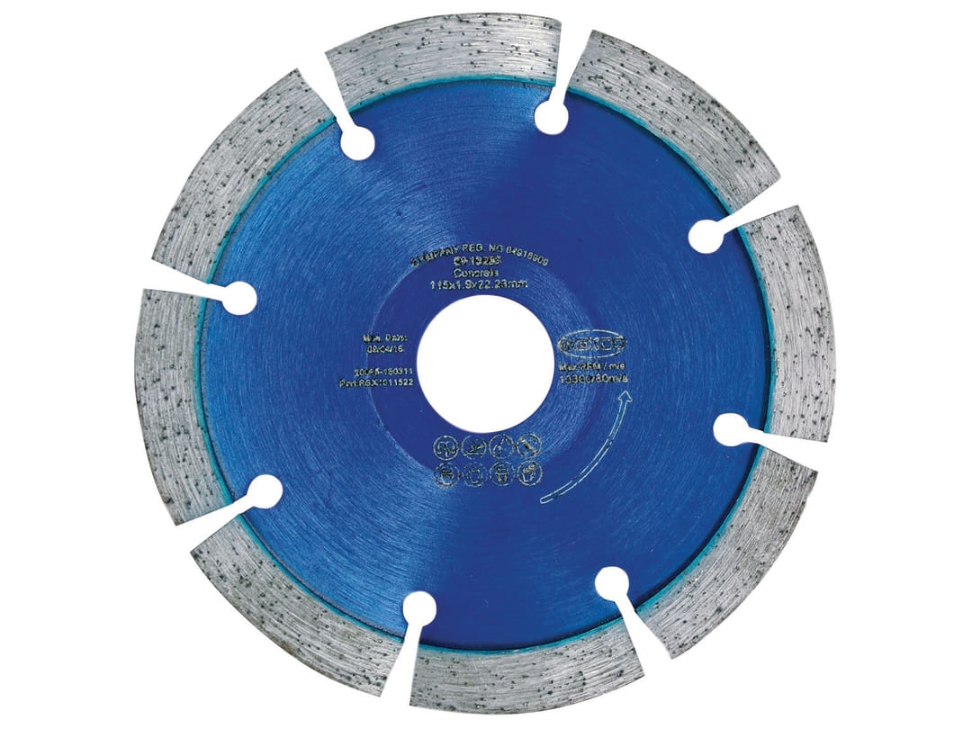 Mexco Rb X10 Radius/Curve Cutting Diamond Blade 115 X 22.23 Mm Rbx1011522